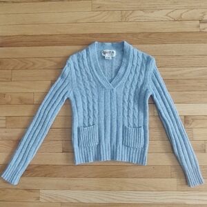 Vintage 1970s wool cable knit sweater Currants Jeri-Jo XS